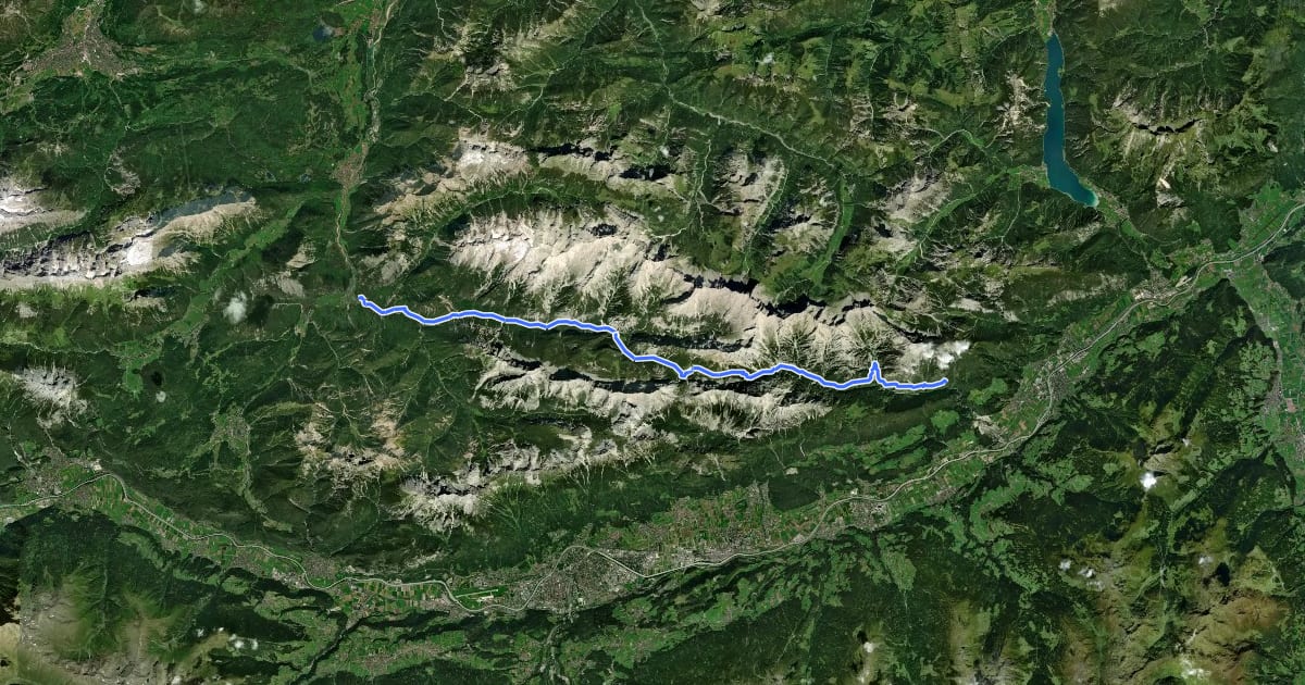 Маршрут Wanderweg 224 на спутниковом снимке