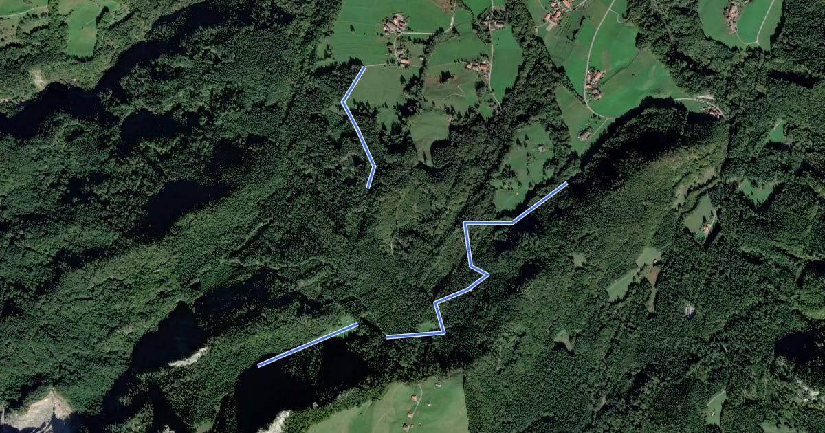 Маршрут Wanderweg 224a - Heuberg на спутниковом снимке