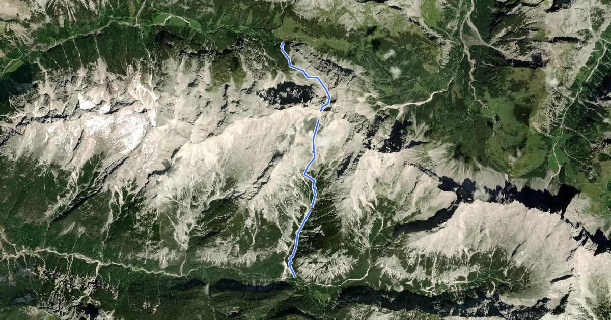 Маршрут Wanderweg 225 на спутниковом снимке