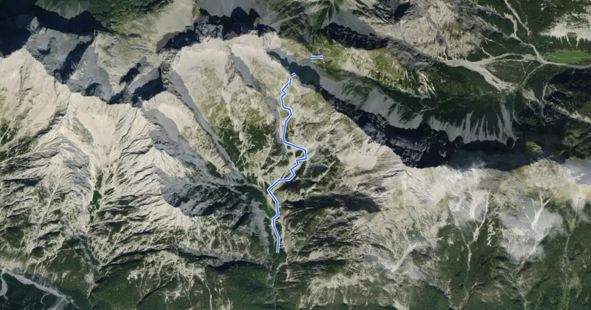 Маршрут Wanderweg 226 на спутниковом снимке