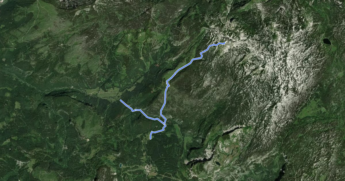 Маршрут Wanderweg 226 на спутниковом снимке