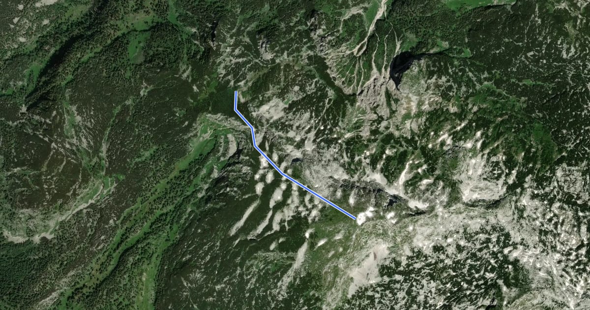 Маршрут Wanderweg 227 на спутниковом снимке