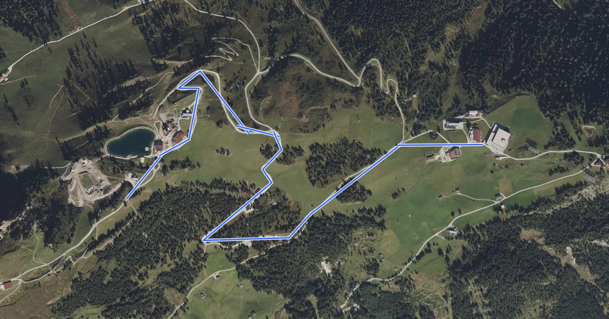 Маршрут Wanderweg 23 на спутниковом снимке