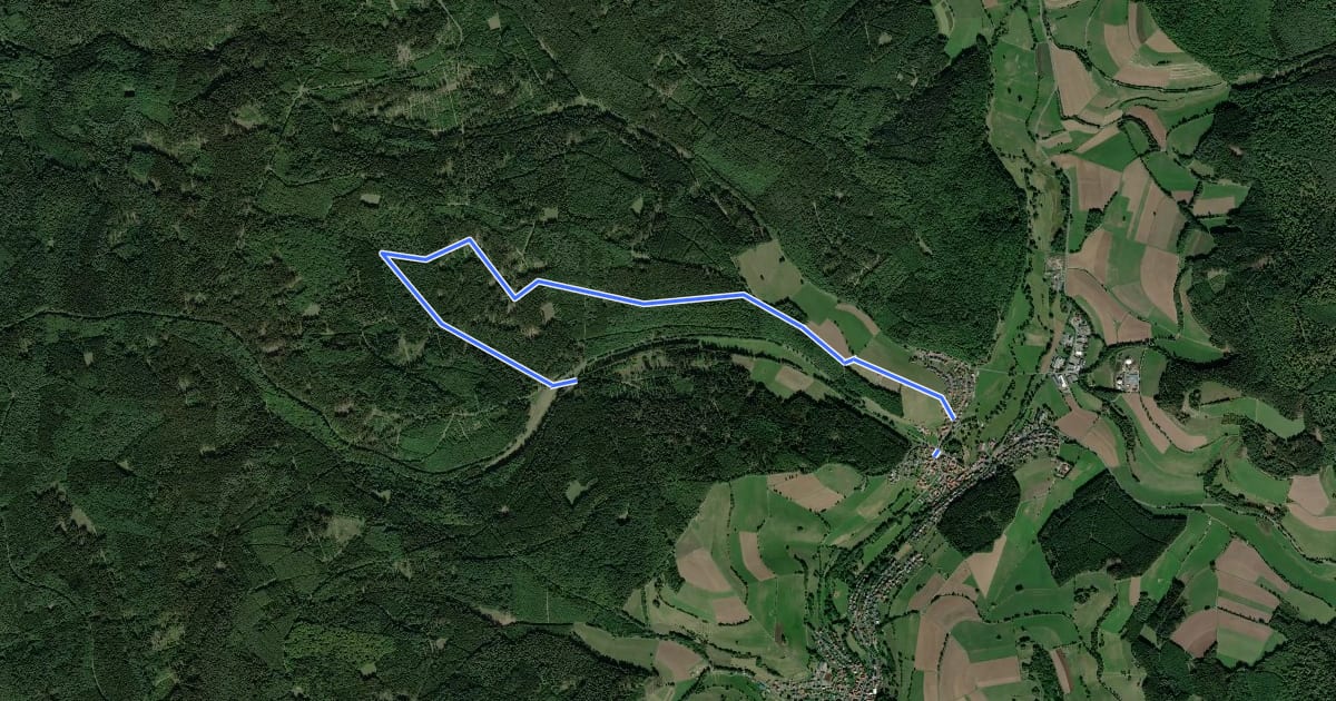 Маршрут Wanderweg 23 на спутниковом снимке