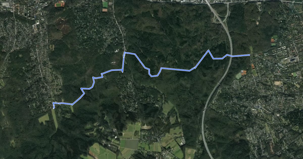 Маршрут Wanderweg 23 на спутниковом снимке