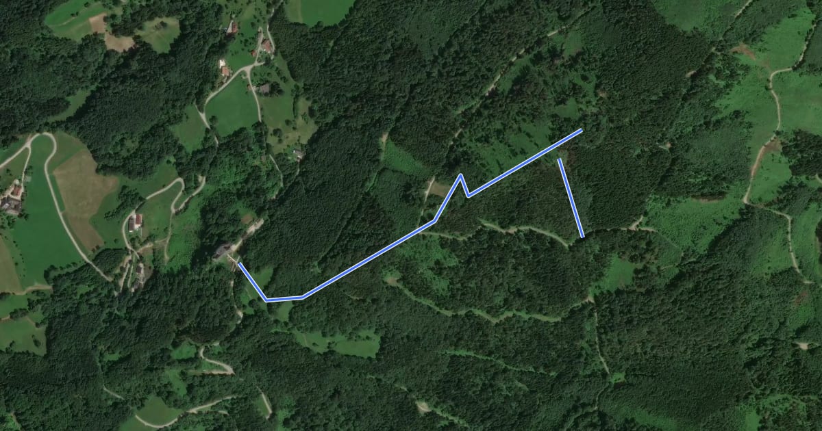Маршрут Wanderweg 23 на спутниковом снимке