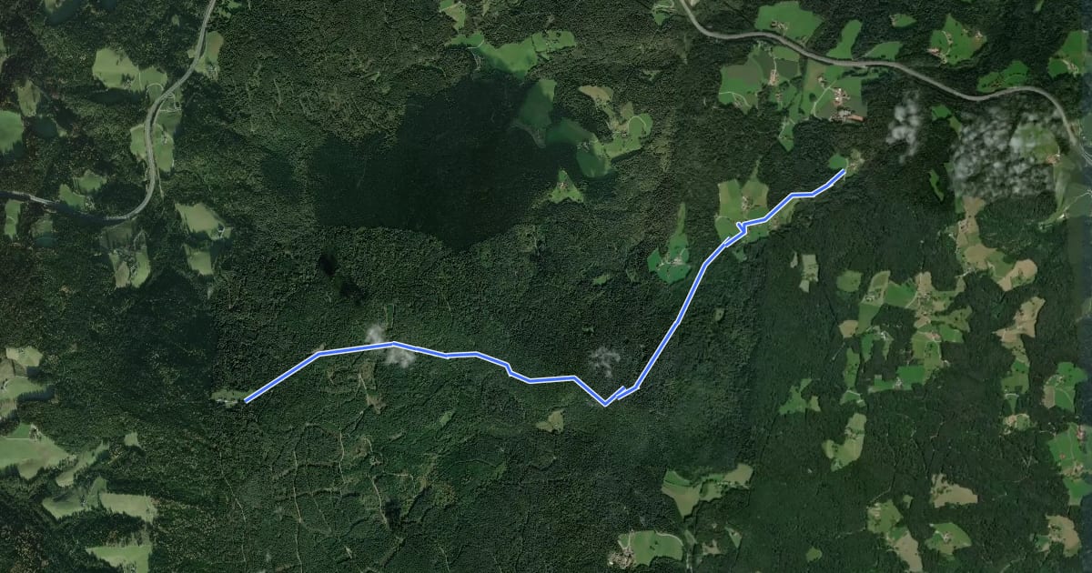 Маршрут Wanderweg 23 на спутниковом снимке