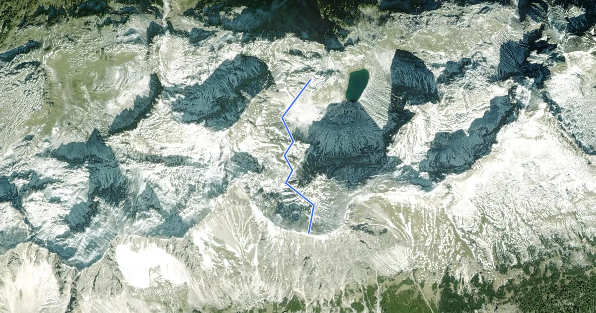 Маршрут Wanderweg 23 (Glöcknerin) на спутниковом снимке