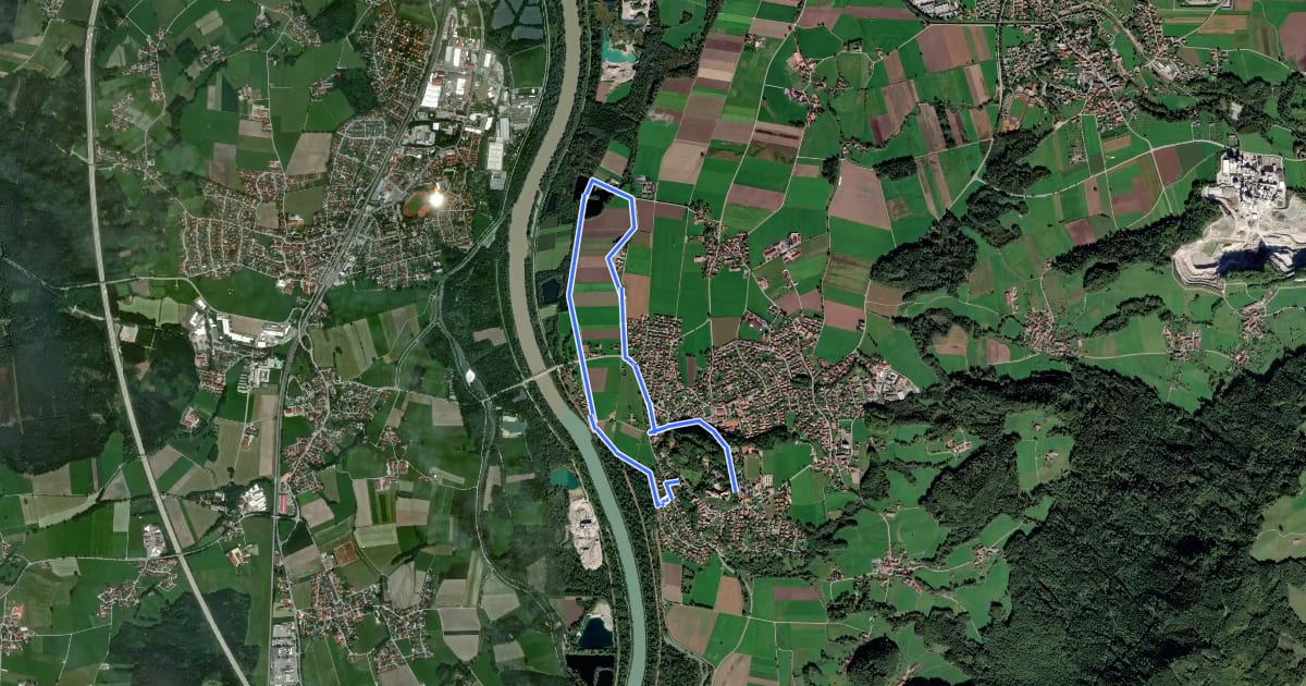 Маршрут Wanderweg 23 - Neubeuern на спутниковом снимке