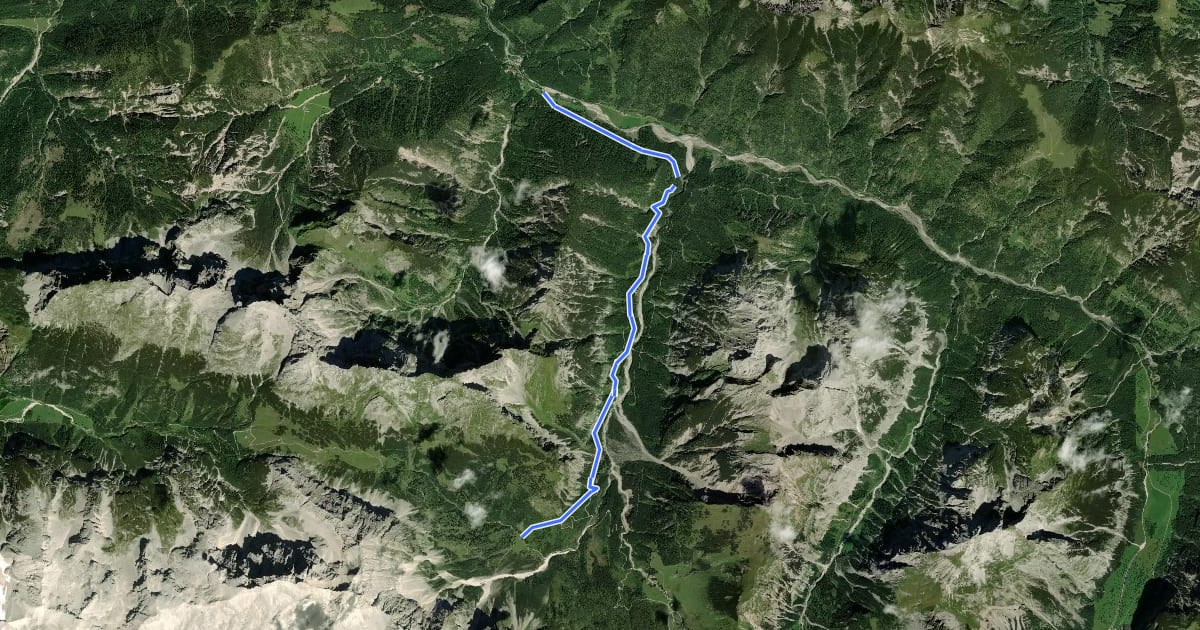 Маршрут Wanderweg 231 на спутниковом снимке