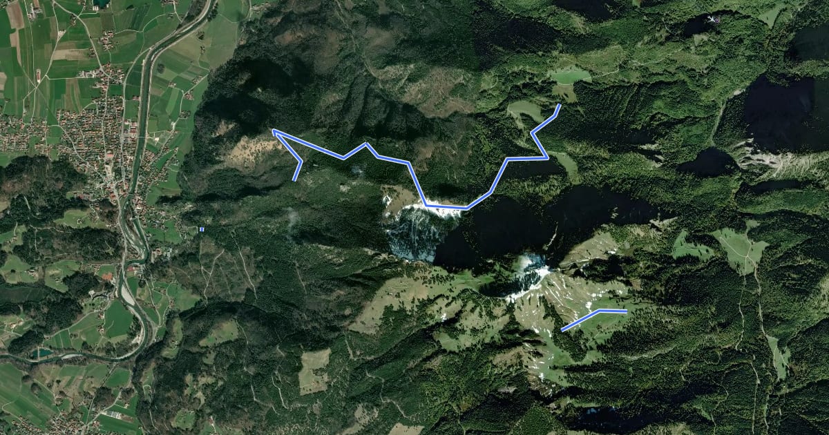 Маршрут Wanderweg 231 - Achental на спутниковом снимке