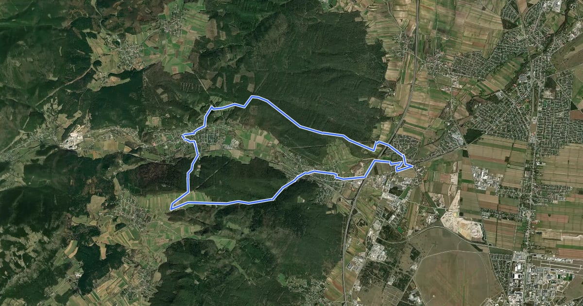 Маршрут Wanderweg 231 V Rundwanderweg на спутниковом снимке