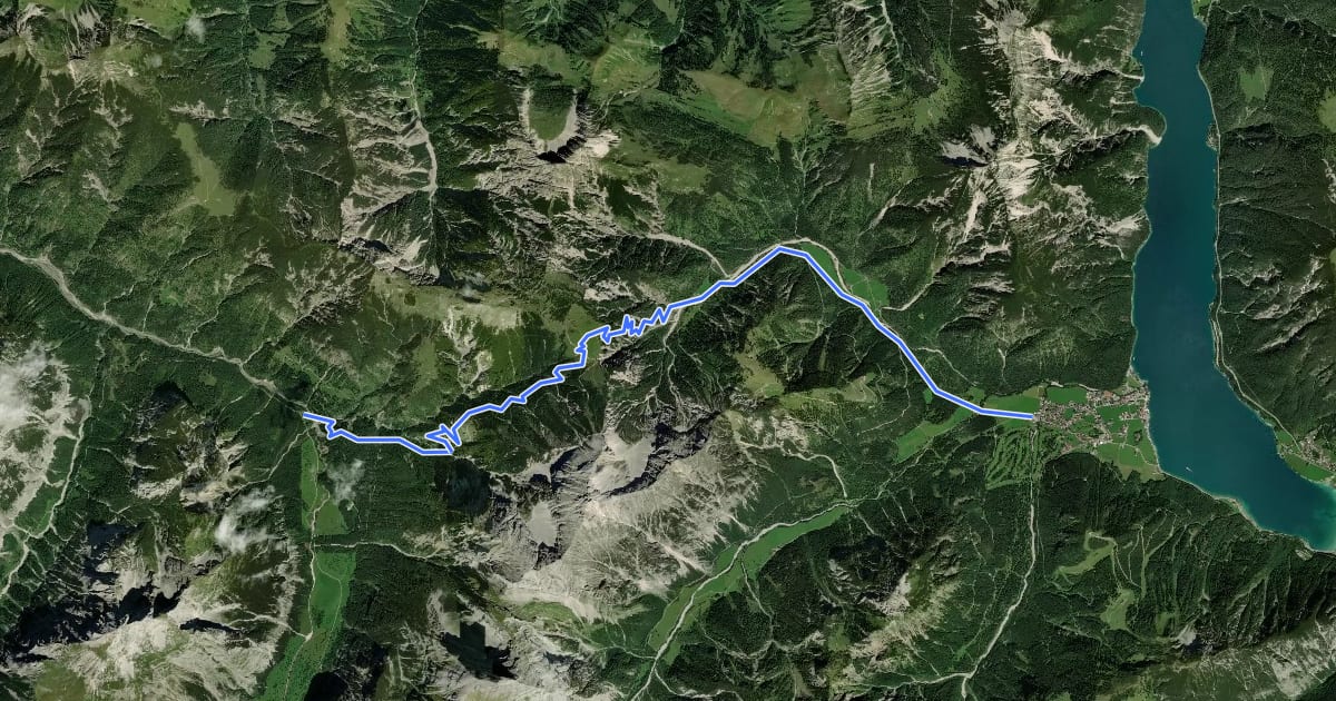 Маршрут Wanderweg 233 на спутниковом снимке
