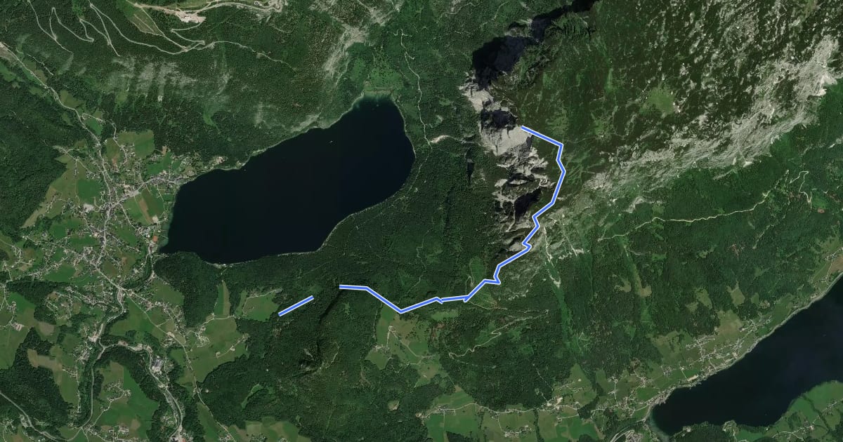 Маршрут Wanderweg 233 на спутниковом снимке