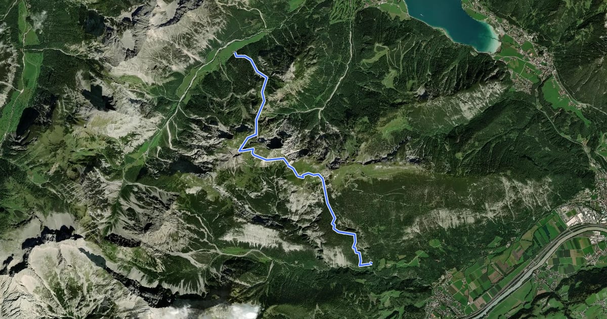 Маршрут Wanderweg 234 на спутниковом снимке