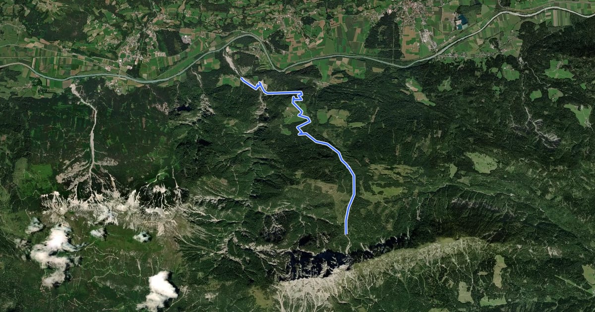 Маршрут Wanderweg 234 на спутниковом снимке