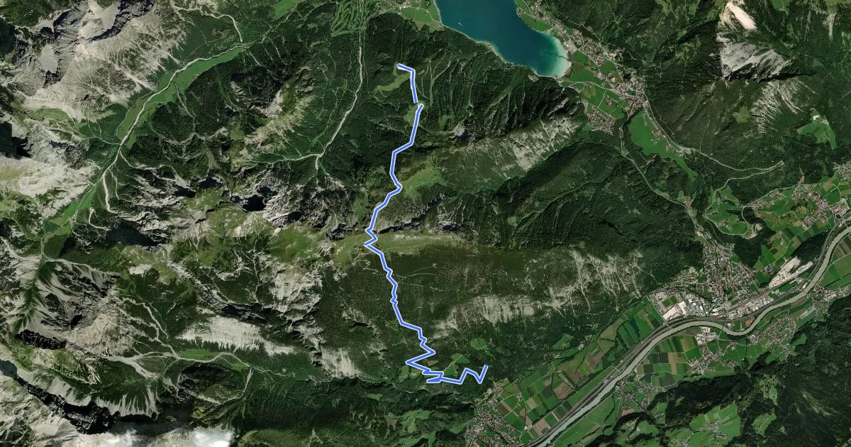 Маршрут Wanderweg 235 на спутниковом снимке