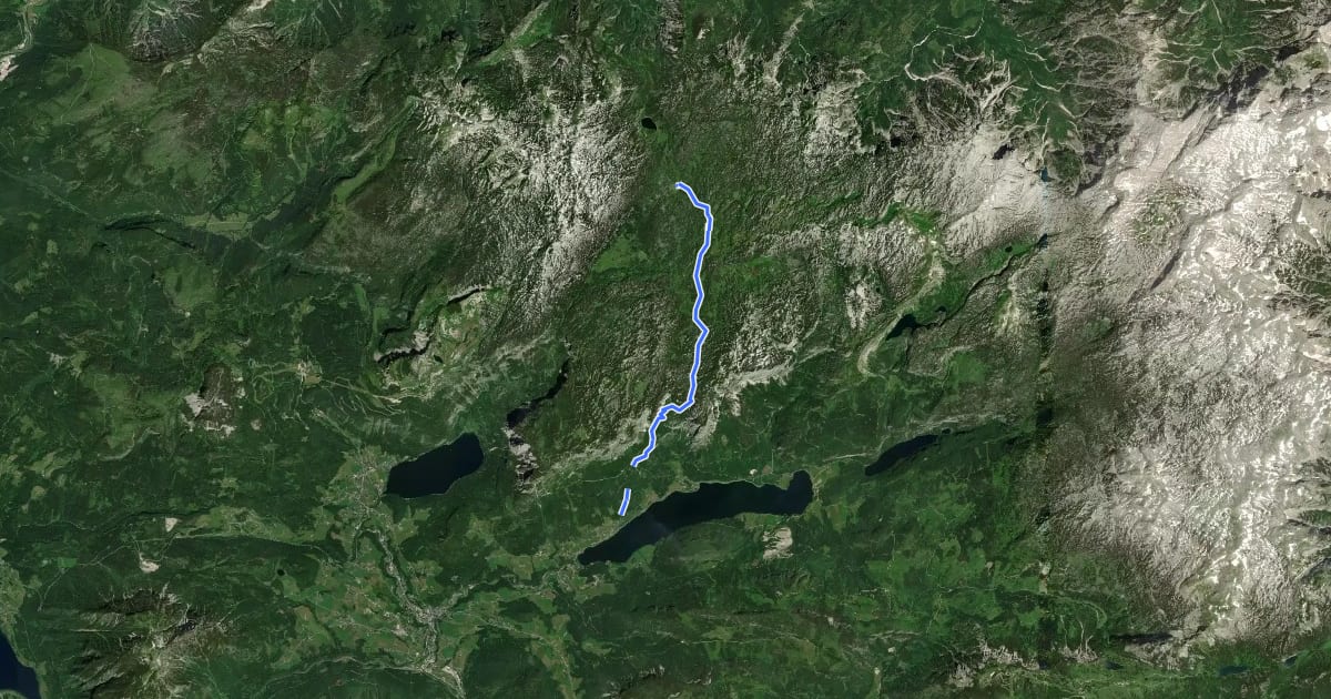 Маршрут Wanderweg 235 на спутниковом снимке