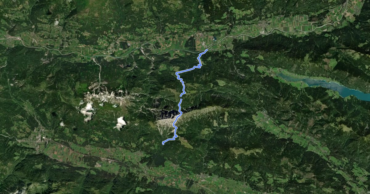 Маршрут Wanderweg 235 на спутниковом снимке