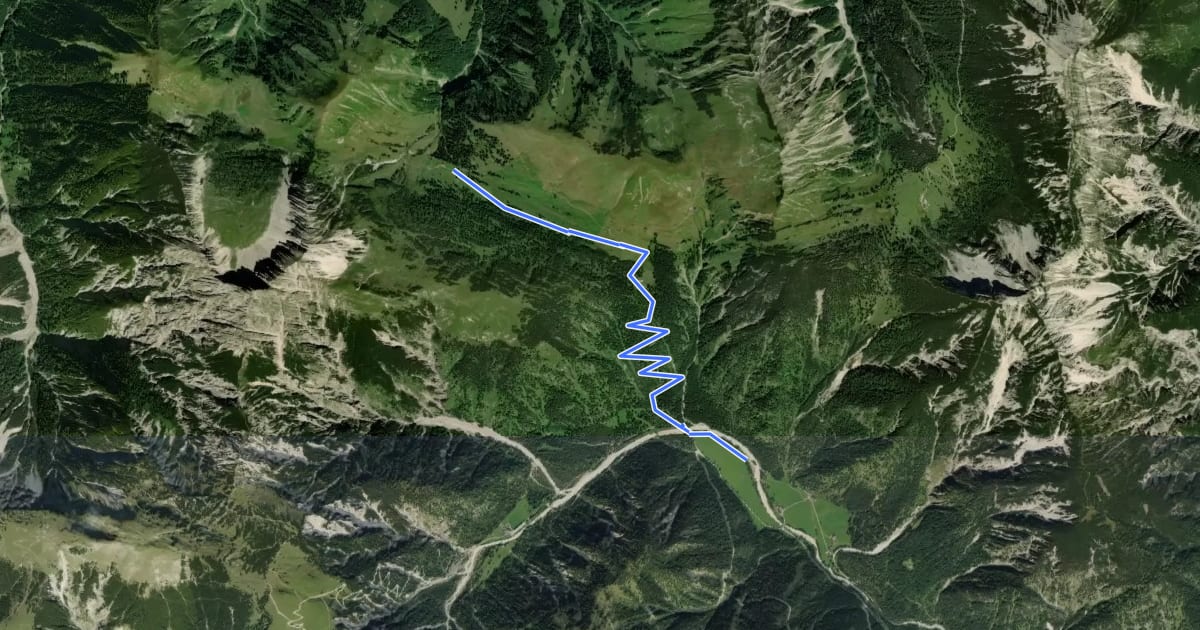 Маршрут Wanderweg 236 на спутниковом снимке