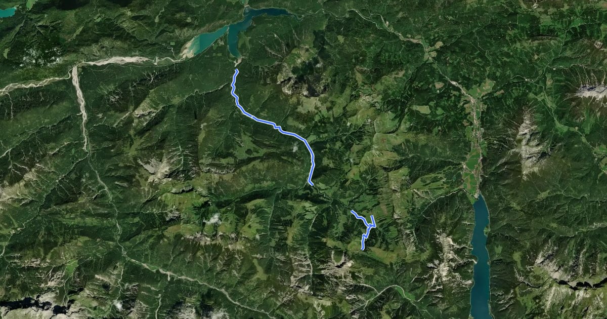 Маршрут Wanderweg 236 на спутниковом снимке