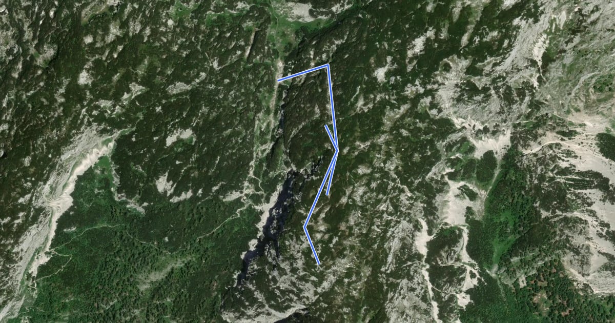 Маршрут Wanderweg 236 на спутниковом снимке