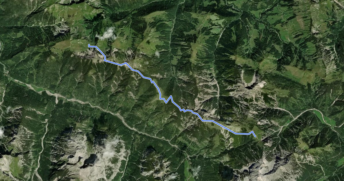 Маршрут Wanderweg 237 на спутниковом снимке