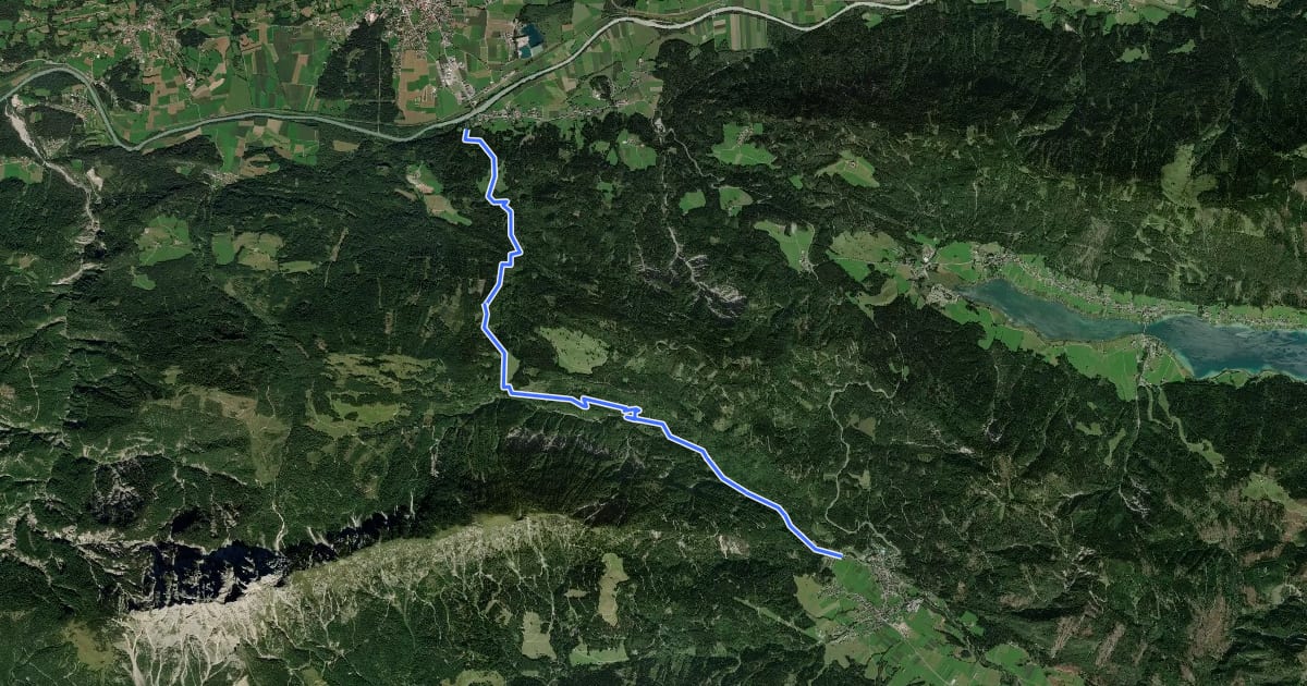 Маршрут Wanderweg 238 на спутниковом снимке
