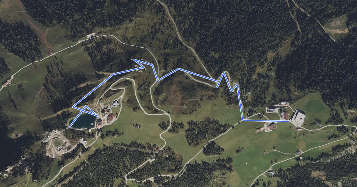 Маршрут Wanderweg 23a на спутниковом снимке