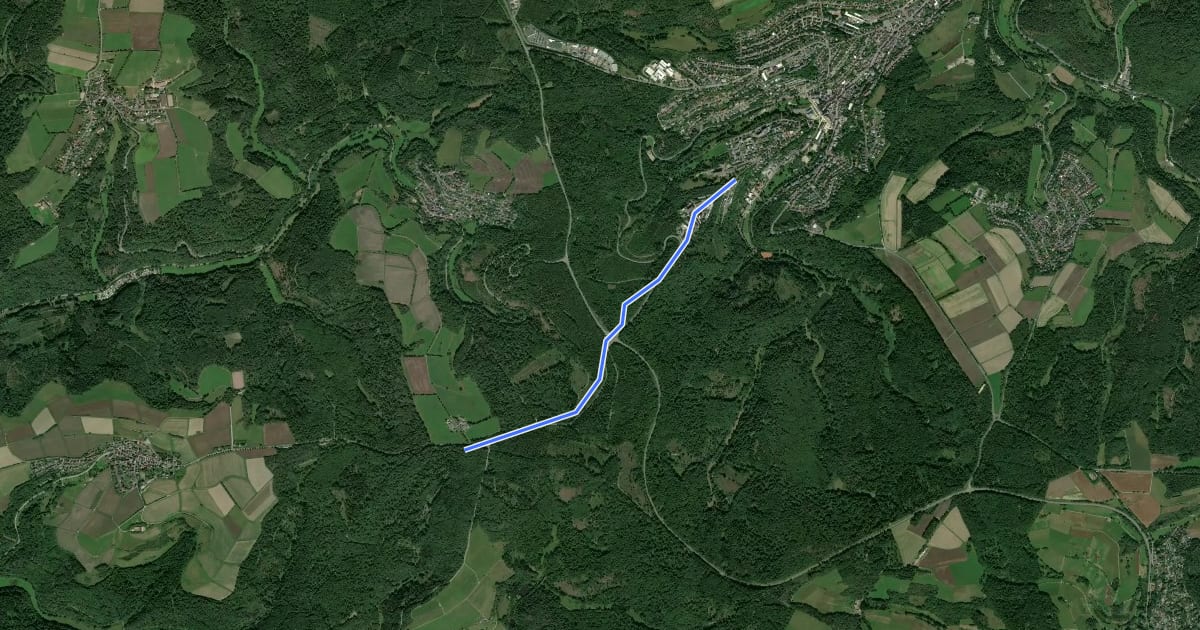 Маршрут Wanderweg 24 на спутниковом снимке