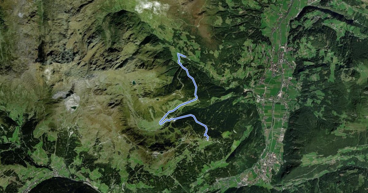 Маршрут Wanderweg 24 на спутниковом снимке
