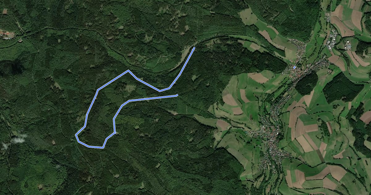 Маршрут Wanderweg 24 на спутниковом снимке