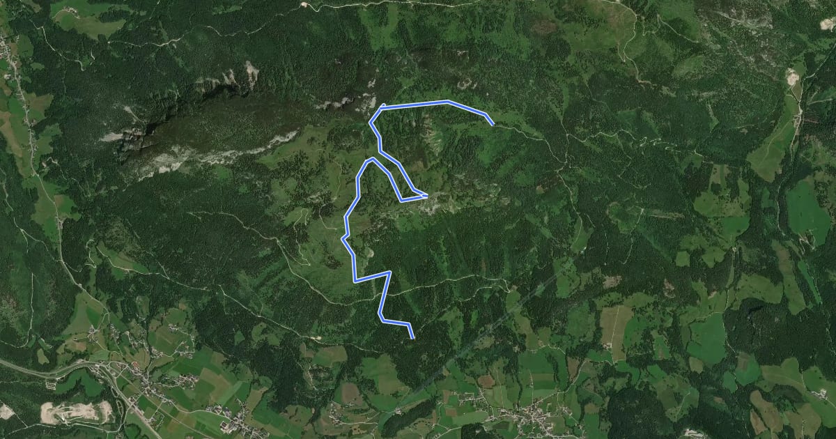 Маршрут Wanderweg 24 на спутниковом снимке