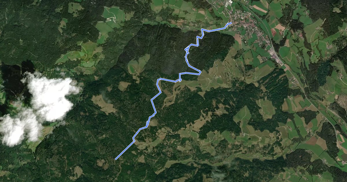 Маршрут Wanderweg 24 на спутниковом снимке