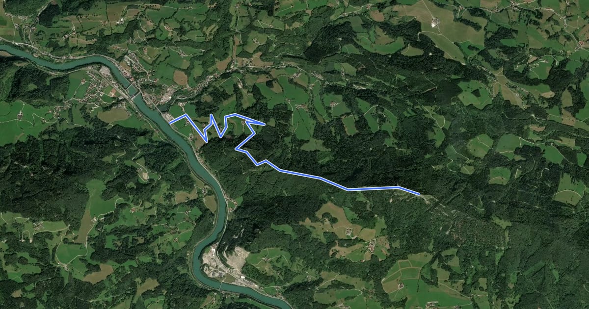 Маршрут Wanderweg 24 на спутниковом снимке