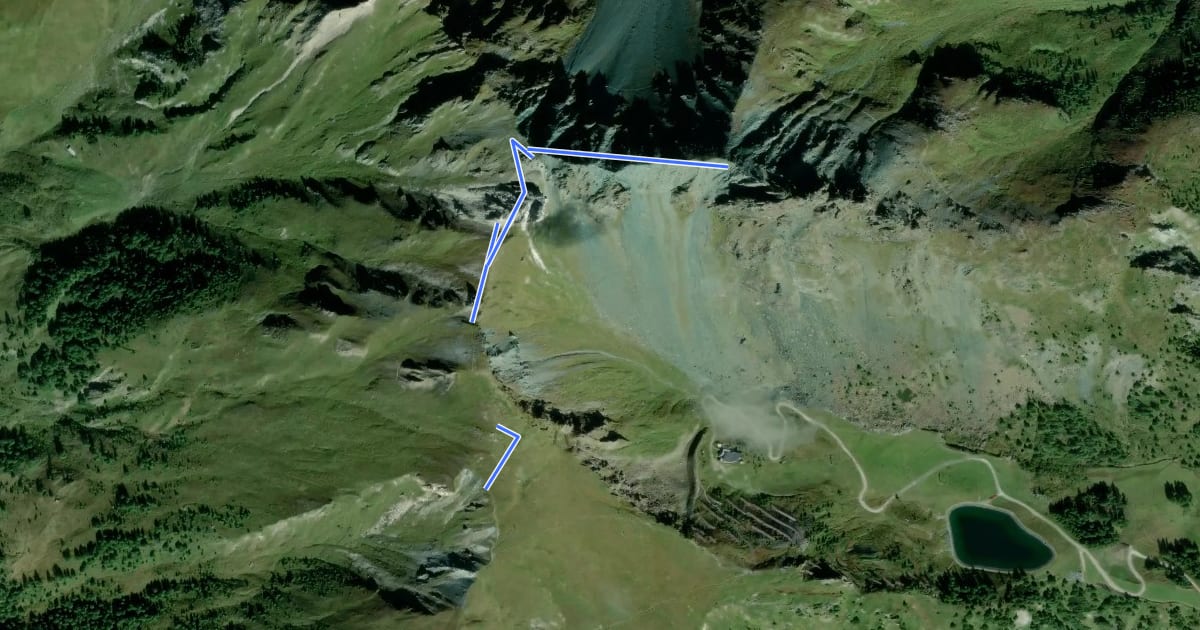 Маршрут Wanderweg 24 на спутниковом снимке