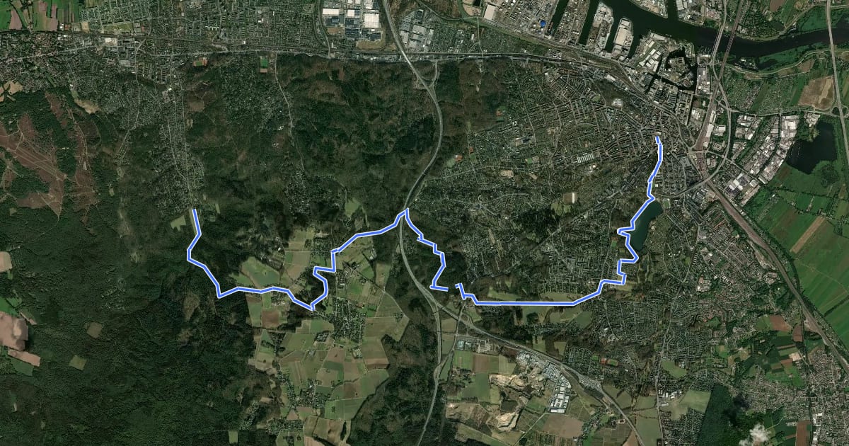 Маршрут Wanderweg 24 на спутниковом снимке