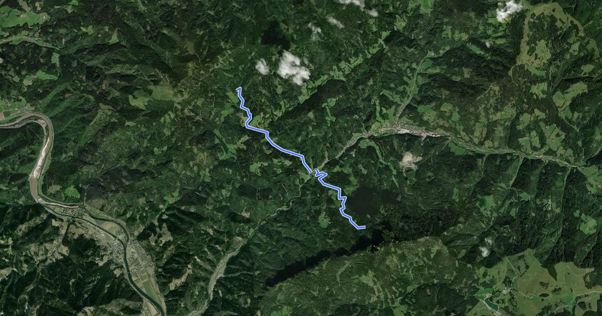 Маршрут Wanderweg 24 на спутниковом снимке