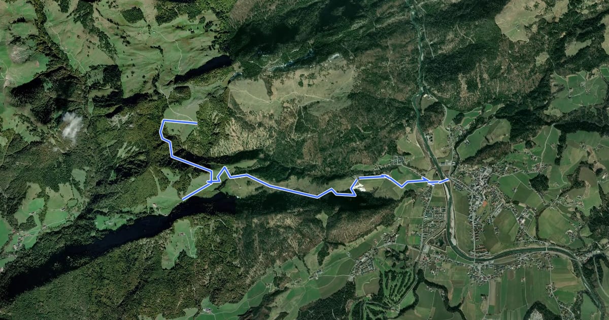 Маршрут Wanderweg 24 - Kaiserwinkl на спутниковом снимке