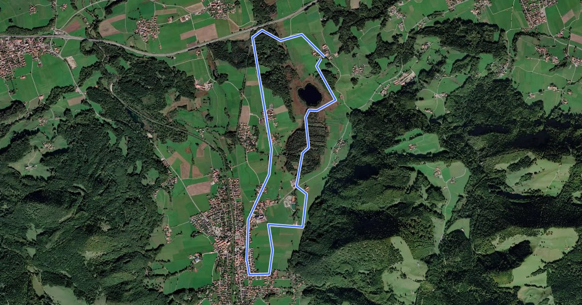 Маршрут Wanderweg 24 - Rund um den Bärnsee на спутниковом снимке
