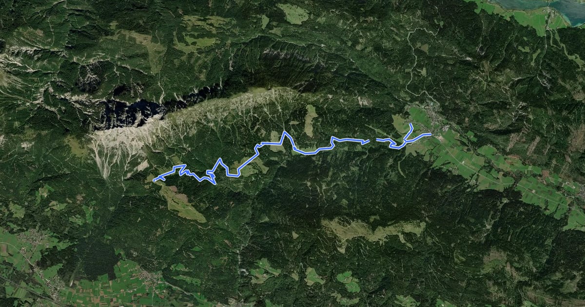Маршрут Wanderweg 243 на спутниковом снимке