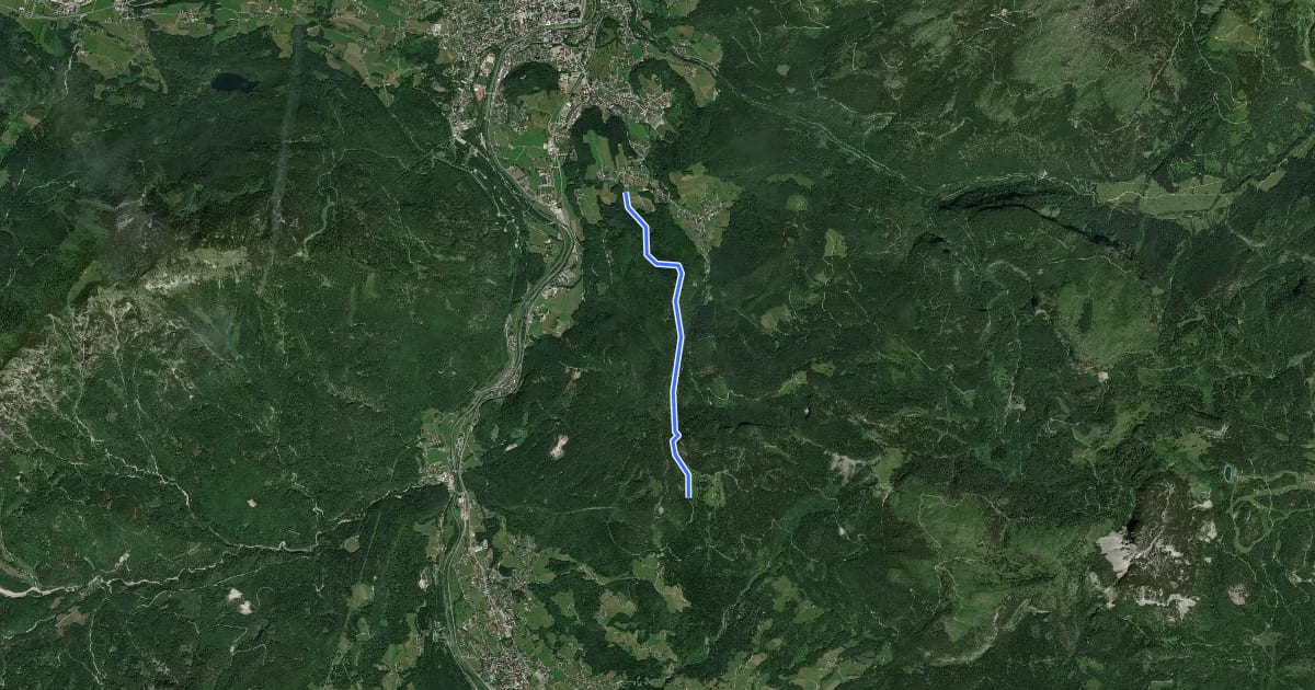 Маршрут Wanderweg 243 на спутниковом снимке