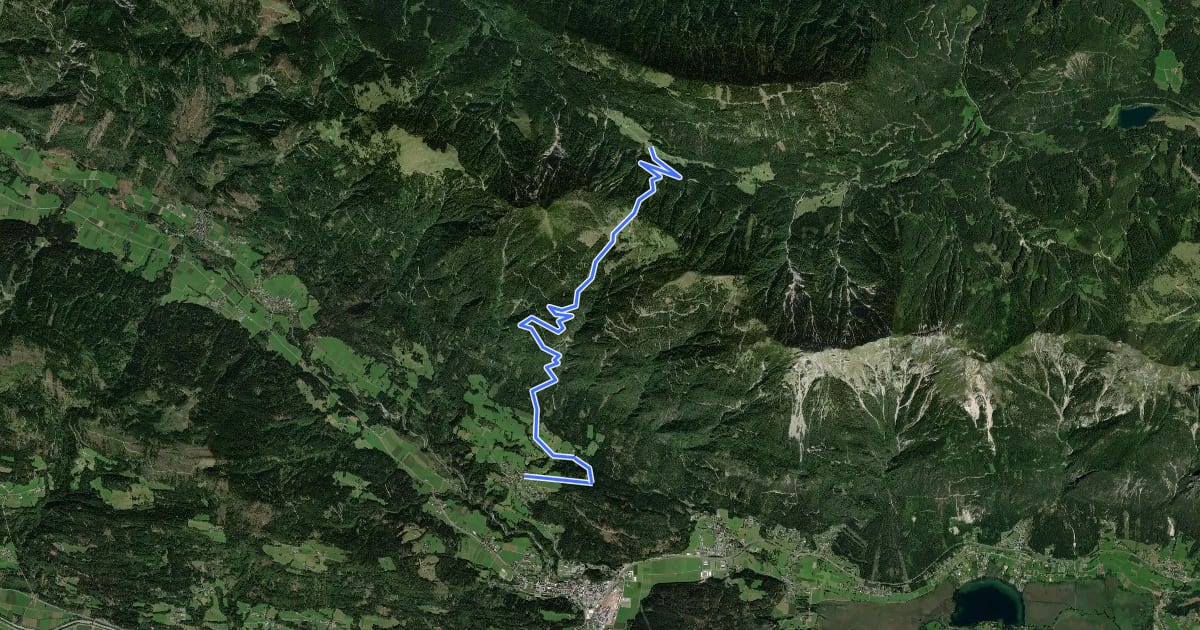 Маршрут Wanderweg 246 на спутниковом снимке
