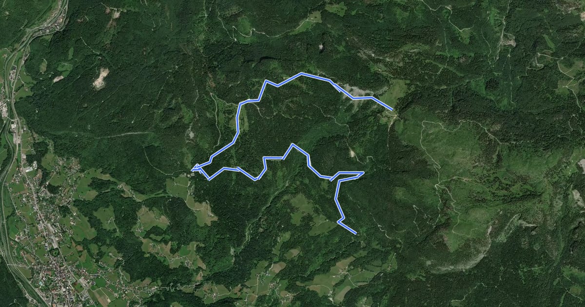 Маршрут Wanderweg 247 на спутниковом снимке