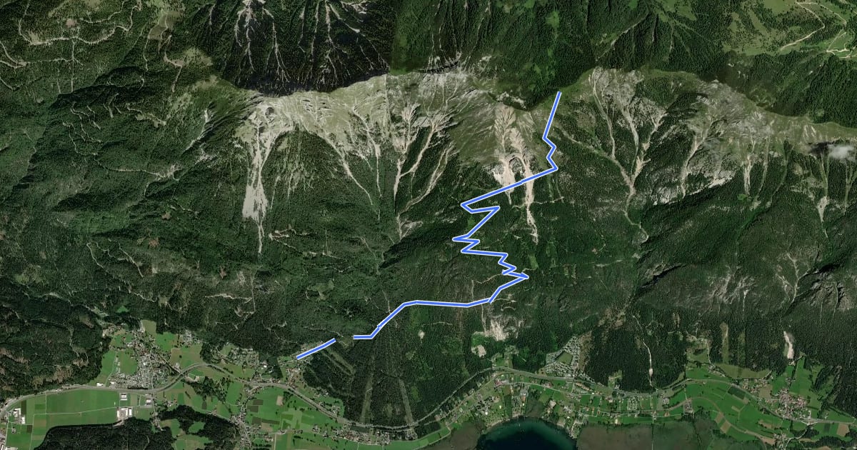 Маршрут Wanderweg 249 на спутниковом снимке