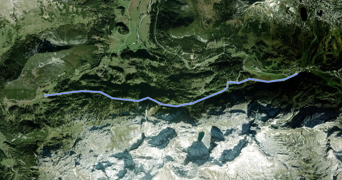 Маршрут Wanderweg 25 на спутниковом снимке