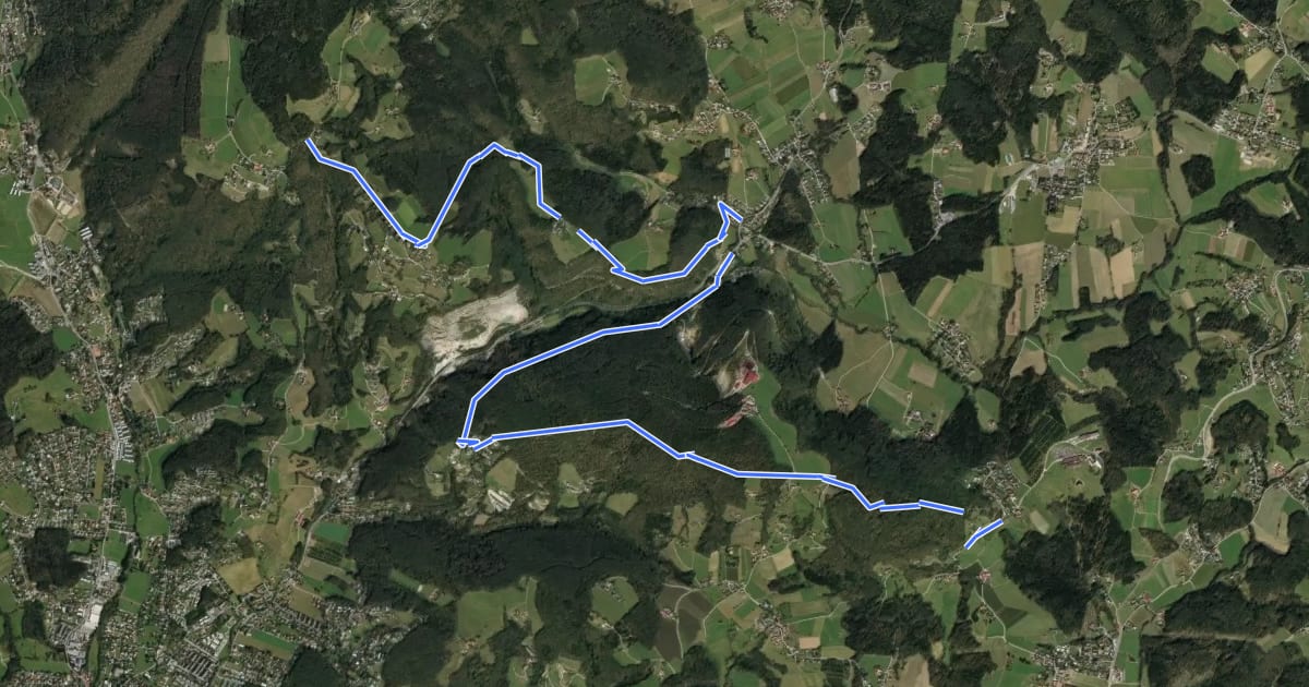 Маршрут Wanderweg 25 на спутниковом снимке