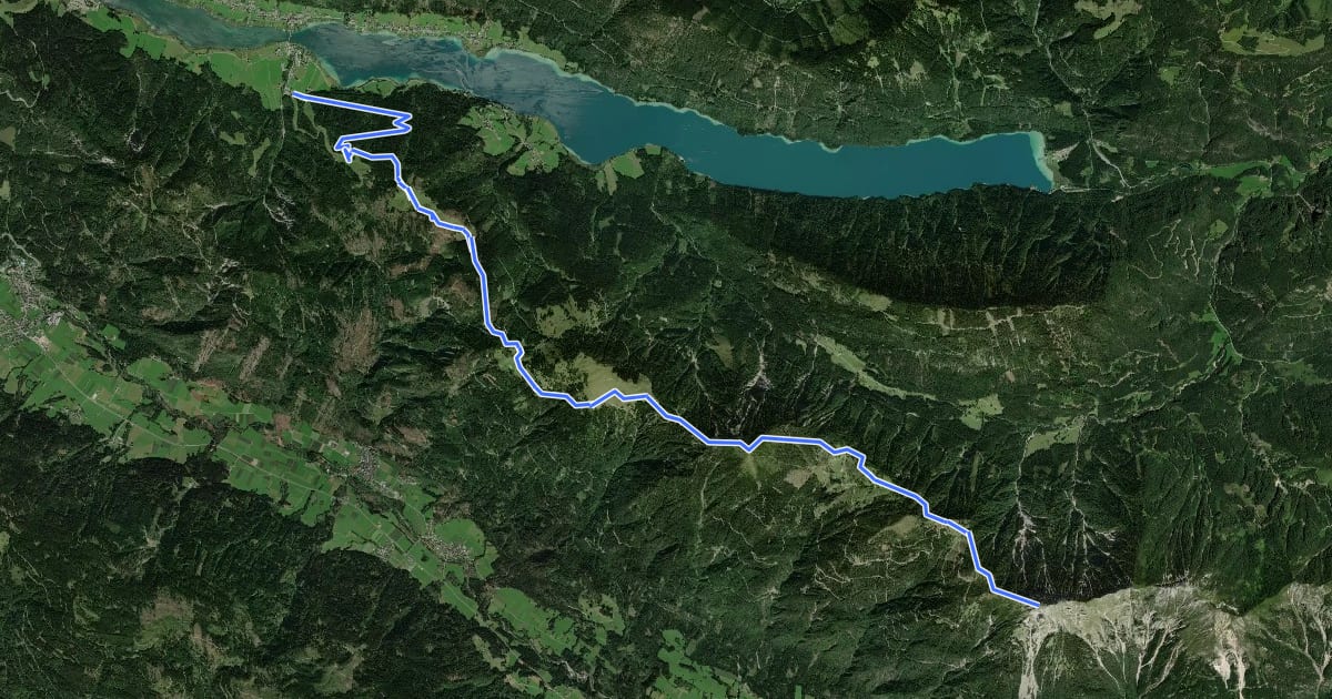 Маршрут Wanderweg 25 на спутниковом снимке