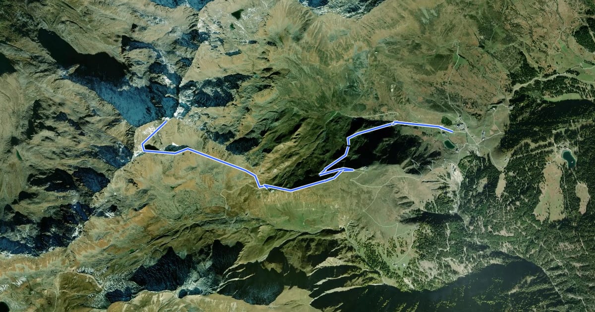 Маршрут Wanderweg 25 на спутниковом снимке
