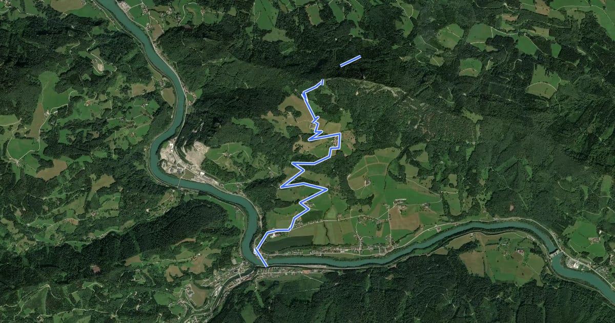 Маршрут Wanderweg 25 на спутниковом снимке